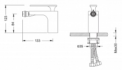 Timo Смеситель для биде Torne 4362/17F золото матовое – фотография-2